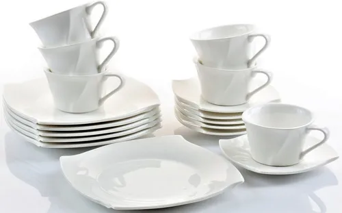 Retsch Arzberg Kaffeeservice Emotion 18-tlg. für 6 Personen - Elegantes Porzellan-Kaffeeservice, spülmaschinenfest und mikrowellengeeignet, ideal für stilvolle Kaffeerunden im Haushalt.