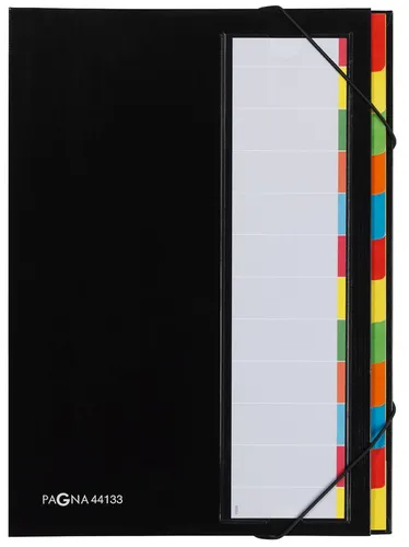 PAGNA Ordnungsmappe DESKORGANIZER Color DIN A4 12 Fächer schwarz