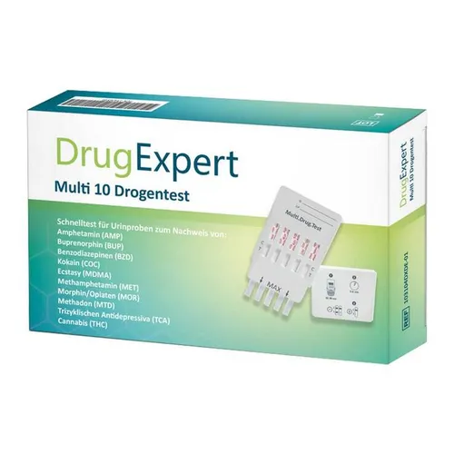 Drugexpert 10 Drogentest - 10 Parameter, rezeptfrei und einfach anzuwenden für zuverlässige Ergebnisse