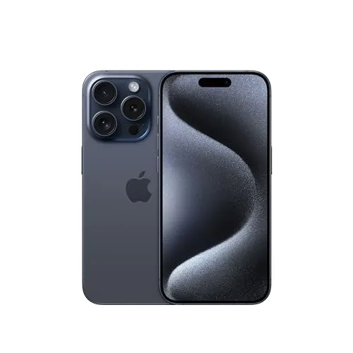 Apple iPhone 15 Pro (128 GB) - Titan Blau (Generalüberholt)