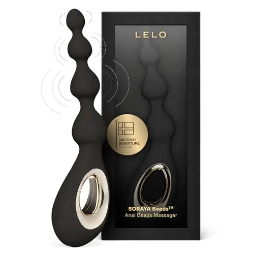 LELO SORAYA Beads Anal Vibrator mit Perlen und Bow-Motion-Technologie sowie 8 Vibrationsmustern, Anal Kugeln, Black
