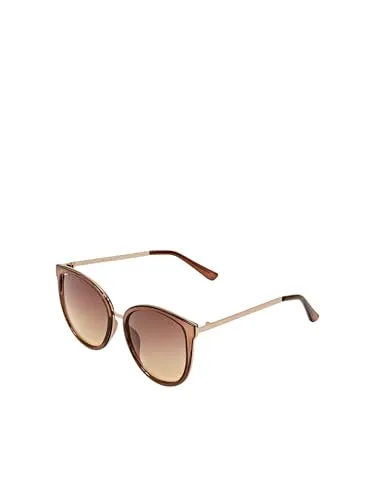 Esprit Sonnenbrille ET39259 535 56 Damen - Stilvolle Rundbrille - Damen Sonnenbrille mit 100% UVA & UVB Schutz, ideal für sonnige Tage. Mit braunem Verlaufsglas und modernem Vollranddesign - perfekt für jedes Outfit!