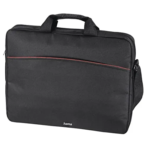 Hama Laptop Tasche bis 15.6 Zoll (Notebook Tasche für Laptop, Tablet, MacBook, Chromebook bis 15,6 Zoll, Umhängetasche als Arbeitstasche oder Schultasche für Herren und Damen) schwarz