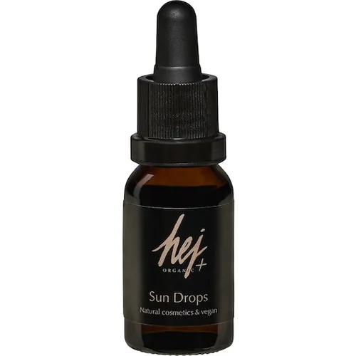 Hej Organic HEJ ORGANIC+ Sun Drops Selbstbräunungsserum 15 ml - Selbstbräunungsserum für eine gleichmäßige Bräune und strahlenden Teint. Mit feuchtigkeitsspendender Aloe Vera, ideal kombinierbar mit anderen Pflegeprodukten.