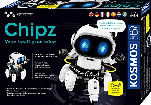 Chipz 12L Experimentierkasten - Mehrsprachige Version - Spielzeug, fördert Kreativität und technisches Verständnis durch spannende Experimente in mehreren Sprachen.