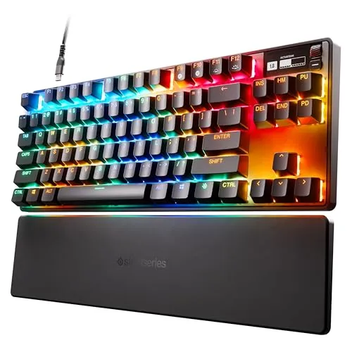 SteelSeries Apex Pro TKL – Die schnellste Gaming-Tastatur - Tastaturen – Erlebe die weltweit schnellste Tastatur mit anpassbarem Ansprechverhalten und 40 Anpassungsstufen pro Taste für ultimative Kontrolle im E-Sport.