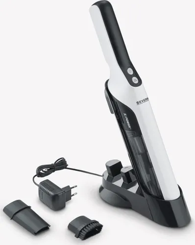 SEVERIN Akku Handstaubsauger 7140 - Leiser 120 W Tierhaar-Staubsauger mit Möbelaufsatz, ideal für empfindliche Möbel und Tastaturen