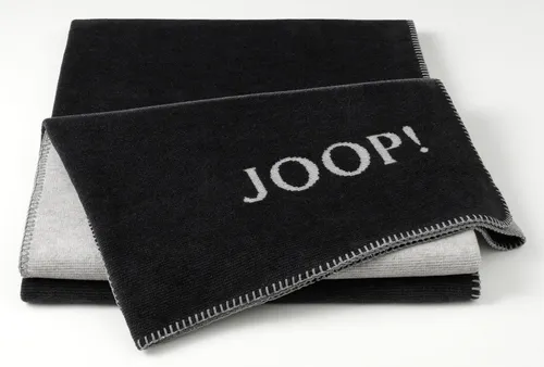 JOOP! Wohndecke anthrazit-silberfarben - Elegante Kuscheldecke - Bettdecken aus hochwertigem Mischgewebe, ideal für gemütliche Abende und stilvolle Wohnräume.