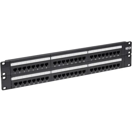 Eaton Tripp Lite 48-Port Cat6 Patch Panel - Patch Panel für Rackmontage, optimiert für schnellen Netzwerkaufbau mit 48 Ports und herausragender Zuverlässigkeit.