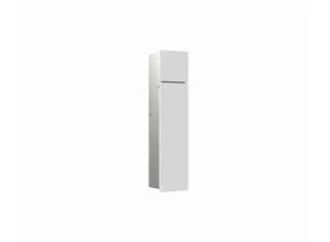 Emco Asis Pure Unterputz-WC-Modul 975551301 - Bad-Hochschränke mit Fächern für Reserverolle und integrierter Toilettenbürstengarnitur, kein Einbaurahmen erforderlich – ideal für modernes Badezimmerdesign.