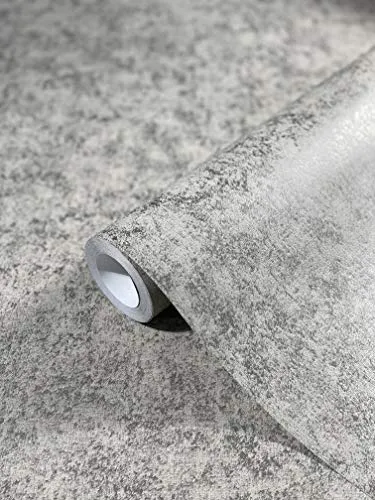 marburg Tapete Grau Silber Metallic Betonoptik glänzend Vliestapete für Wohnzimmer oder Schlafzimmer Made in Germany 10,05 x 0,53m Neu