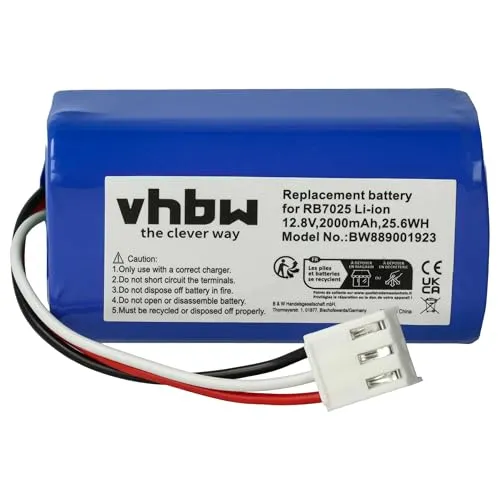 vhbw Akku kompatibel mit Philips Compact FC 8710 Saugroboter (2000 mAh, 12,8 V, Li-Ion)