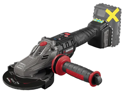 PARKSIDE PERFORMANCE® 20 V Akku-Flachkopf-Winkelschleifer PPWSFA 20-Li C4 - Winkelschleifer mit besonders schmaler Bauweise für unzugängliche Stellen, langlebigem Brushless Motor und Smart-Funktionen für individuelle Gerätekonfiguration.