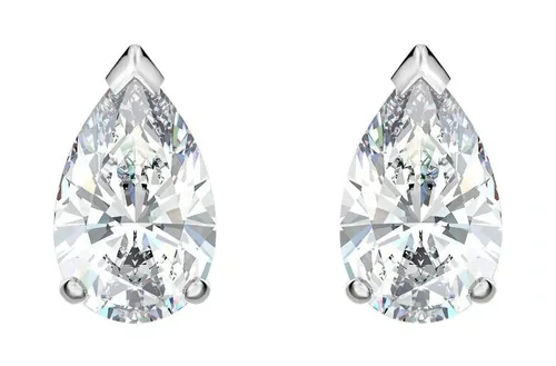 SWAROVSKI Damen Ohrstecker "Attract" - Eleganter Schmuck - Ohrstecker aus Silber mit funkelnden weißen Steinen, perfektes Accessoire für jeden Anlass und verleiht jedem Outfit einen Hauch von Glamour.