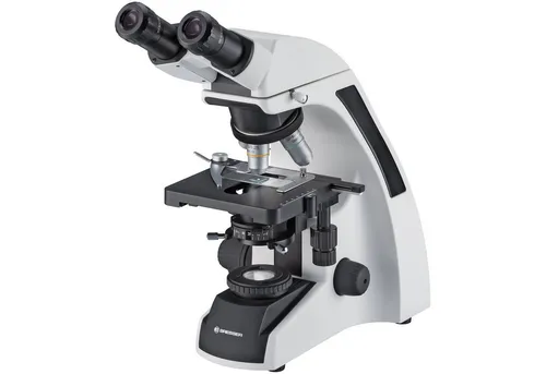 Bresser binokulares Durchlicht Mikroskop Science TFM-201 Bino - 40-1000x Vergrößerung, dimmbare LED-Beleuchtung und koaxialer Kreuztisch für präzise Objektbeobachtungen