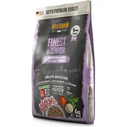 Belcando Finest GF Senior 4 kg - Hundefutter für ältere, übergewichtige Hunde kleiner und mittlerer Rassen, ohne Getreide. Mit frischem Geflügel und einer speziellen Sauce für höchsten Geschmack - ideal für wählerische Fresser!