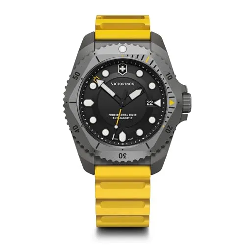 Victorinox 241992 Herrenuhr Dive Pro Quarz Titanium - Sportliche Herrenuhr mit 43 mm Durchmesser, 30 ATM wasserdicht und Swiss Made. Ideal für Abenteuer und den Alltag, gefertigt aus hochwertigem Titan und ausgestattet mit Saphirglas.