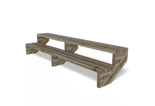 Gartenwelt Riegelsberger Außentreppe Terrassentreppe aus Kiefer - Praktische Terrassentreppe aus kesseldruckimprägniertem Kiefernholz für den einfachen Zugang vom Garten zur Terrasse. Ideal für Heimwerker und vielseitig einsetzbar in verschiedenen Höhen.