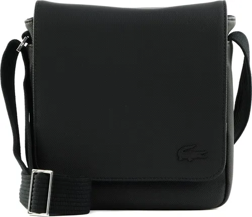 Lacoste Core Essentials Umhängetasche 22 cm schwarz - Stylische Handtasche mit 22 cm, ideal für den Alltag und ausgestattet mit dem ikonischen Lacoste-Krokodil für einen Hauch von Eleganz.
