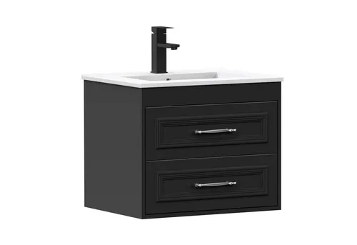 Puluomis Waschtisch Badmöbel Set mit Keramikwaschbecken, 60cm Unterschrank - Das Puluomis Badmöbel Set vereint modernes Design mit praktischer Funktionalität. Der 60 cm Unterschrank und das stilvolle Keramikwaschbecken sorgen für Ordnung und Eleganz in jedem Badezimmer.