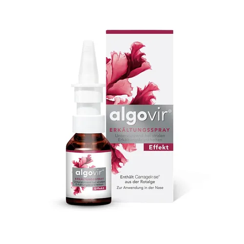 Algovir Effekt Erkältungsspray 20 ml - Arzneimittel zur Linderung von Erkältungsbeschwerden, wirkt schnell und effektiv für eine bessere Atmung.