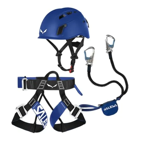Salewa Klettersteig-Komplettset Attac/Evo/Toxo 3.0 - Camping & Outdoor – Komplettes Klettersteig-Set mit Helm, Gurt und Sicherheitsausrüstung für maximale Sicherheit und Komfort beim Klettern.