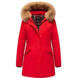 REPUBLIX Winterjacke LEXIE Damen Gefütterte Parka mit Kapuze rot L - Kuschelig gefütterte Winterjacke für Damen in Rot. Mit praktischen Taschen und gemütlicher Kapuze ideal für kalte Tage. Regular Fit für perfekten Tragekomfort.