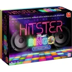 Jumbo Spiele 1110100383 Hitster - Bingo, interaktives Partyspiel mit Discokugel und 225 Top-Hits für musikalische Herausforderungen