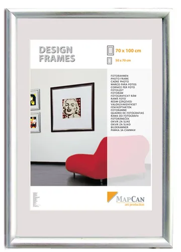 Kunststoff Bilderrahmen Design Frames silber, 40 x 50 cm