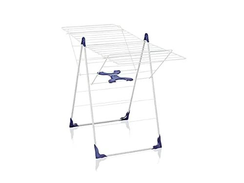 Leifheit Standtrockner Classic 200 Flex (81408) - Wäscheständer mit 20 Meter Trockenlänge, höhenverstellbar und stabil. Ideal für Hosen und Kleider, dank easy-opening Funktion kinderleicht zu bedienen.