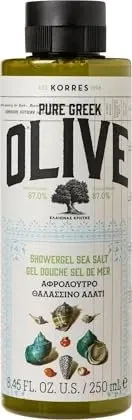 KORRES Pure Greek Olive Duschgel mit Meersalz 250 ml - Duschgel mit straffendem Olivenblattextrakt, reinigt sanft und erhält die natürliche Feuchtigkeit der Haut. Perfekt für ein erfrischendes Duscherlebnis.