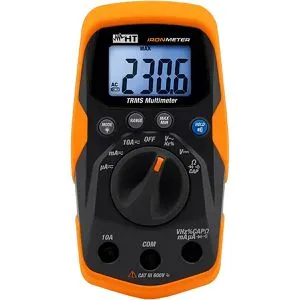 HT Instruments IRONMETER Multimeter 600V TRMS - Multimeter für präzise Messungen bis 600V, TRMS-Technologie, schlagfestes Gehäuse – ideal für professionelle Anwendungen in der Elektrotechnik.