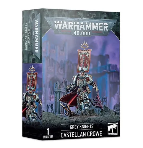Warhammer 40.000 - Grey Knights Castellan Crowe - 40K Miniaturen, 18-teiliges Set zur individuellen Gestaltung von Castellan Crowe, ideal für Sammler und Tabletop-Spieler.