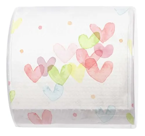Toilettenpapier Rolle Hearts Pastel Pastellherzen Hochzeit Liebe weiß 3-lagig