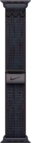 Apple Nike Sport Loop für Watch 42mm (schwarz/blau) - Stylischer Sport Loop für Apple Watch Series 10 42mm, atmungsaktiv und ideal für Sport und Alltag.
