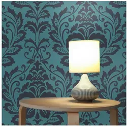Tadessi Vliestapete Tapete Barock Jacopo M1-No.263, Vliestapete, Blau, Grau, Tapete, Starke Struktur blau|grau