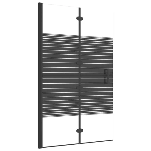 vidaXL Faltbare Duschkabine ESG 80x140 cm Schwarz - Duschwände aus ESG-Glas mit klappbarem Design für einfachen Zugang, elegantes und sicheres Badezimmer-Upgrade in Schwarz und Transparent.