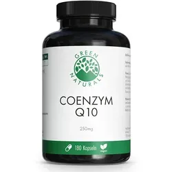 Green Naturals Coenzym Q10 250mg hochdosiert Vegan - Arzneimittel zur Unterstützung der Zellenergiebildung, vegan und hochdosiert für optimale Wirksamkeit. Ideal für eine gesunde Lebensweise.