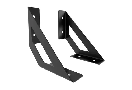 sossai® Wandregalhalter 2er Set Design Regalträger Truss in Schwarzmatt, 2-tlg.