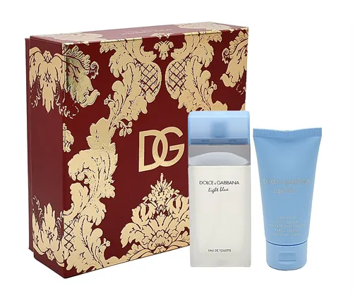 Dolce & Gabbana Light Blue Geschenkset - Damen Geschenkset mit 50ml EDT und 50ml Body Cream, ideal für einen frischen, sommerlichen Duft und perfekte Pflege.