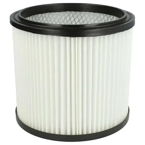 vhbw 1x Faltenfilter kompatibel mit Parkside PNTS 30/8 E Staubsauger - Patronenfilter, Schwarz Weiß