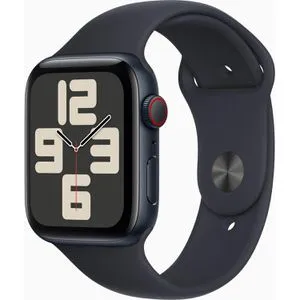 Apple Smartwatch Watch SE 2023 - 44 mm, GPS Cellular, Aluminium Mitternacht, eSIM Anrufe ohne Smartphone, Herzfrequenzmessung und Sturzsicherung