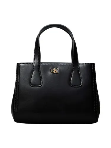 Calvin Klein Monogram Mini Tote - Elegante Umhängetasche in Schwarz - Die Calvin Klein Monogram Mini Tote vereint stilvolles Design mit Funktionalität. Aus hochwertigem, strapazierfähigem Gewebe gefertigt, ideal für Alltag und besondere Anlässe. Verstellbarer Schulterriemen für individuellen Tragekomfort.