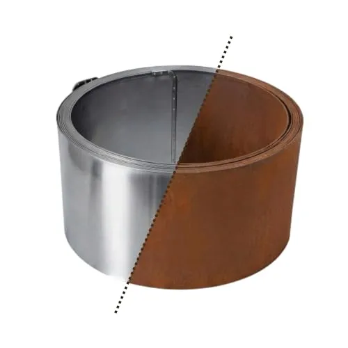 GartenAZ Rasenkantenband Cortenstahl 15 cm x 10 m - Flexibles Rasenkantenband aus Cortenstahl für saubere Gartenkanten. Ideal für Rasenbegrenzungen und Beeteinfassungen mit langlebiger Optik und einfacher Montage.