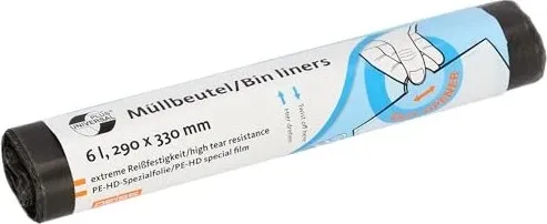 DEISS Müllbeutel UNIVERSAL PLUS 6,0 l grau 6 µm, 50 St.