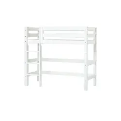 Hoppekids Mittelhochbett ECO Luxury, gerade Leiter - Kinderzimmermöbel mit skandinavischem Design, platzsparend und stilvoll, ideal für eine frische Atmosphäre im Kinderzimmer.