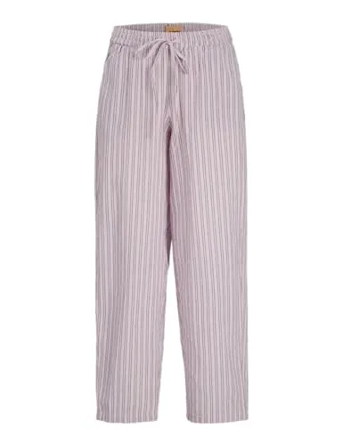 JACK & JONES Jxzoe Seersucker Mw Barel Pant WVN Ln - Stilvolle Barrel Fit Hose aus leichtem Seersucker-Material. Ideal für den lässigen Look und angenehm zu tragen, perfekt für Freizeit und Alltag.
