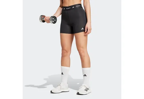 adidas Performance TECHFIT LEGGINGS schwarz L - Sportliche Leggings mit climacool® Technologie für optimale Belüftung. Ideal für Fitness und aktive Freizeitgestaltung. Größe L, Innenbeinlänge ca. 13 cm.