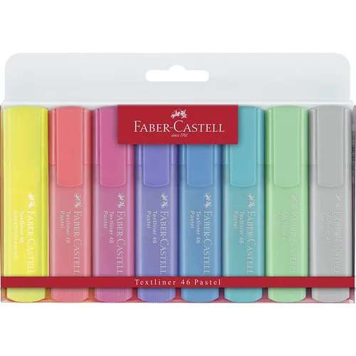 Faber Castell Textmarker 46 Superflourescent und Pastell 8 Farben
