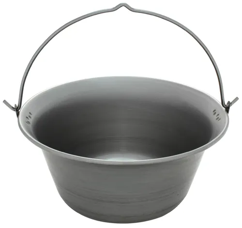 GRILLPLANET Gulaschkessel aus Eisen 22 Liter - Grillbedarf: Robuster 22-Liter Gulaschkessel aus Eisen, ideal für Eintöpfe und Suppen im Freien, perfekt für Gruppen bis 21 Personen.